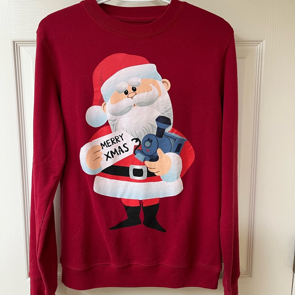 Bright Red Crewneck Christmas Sweater